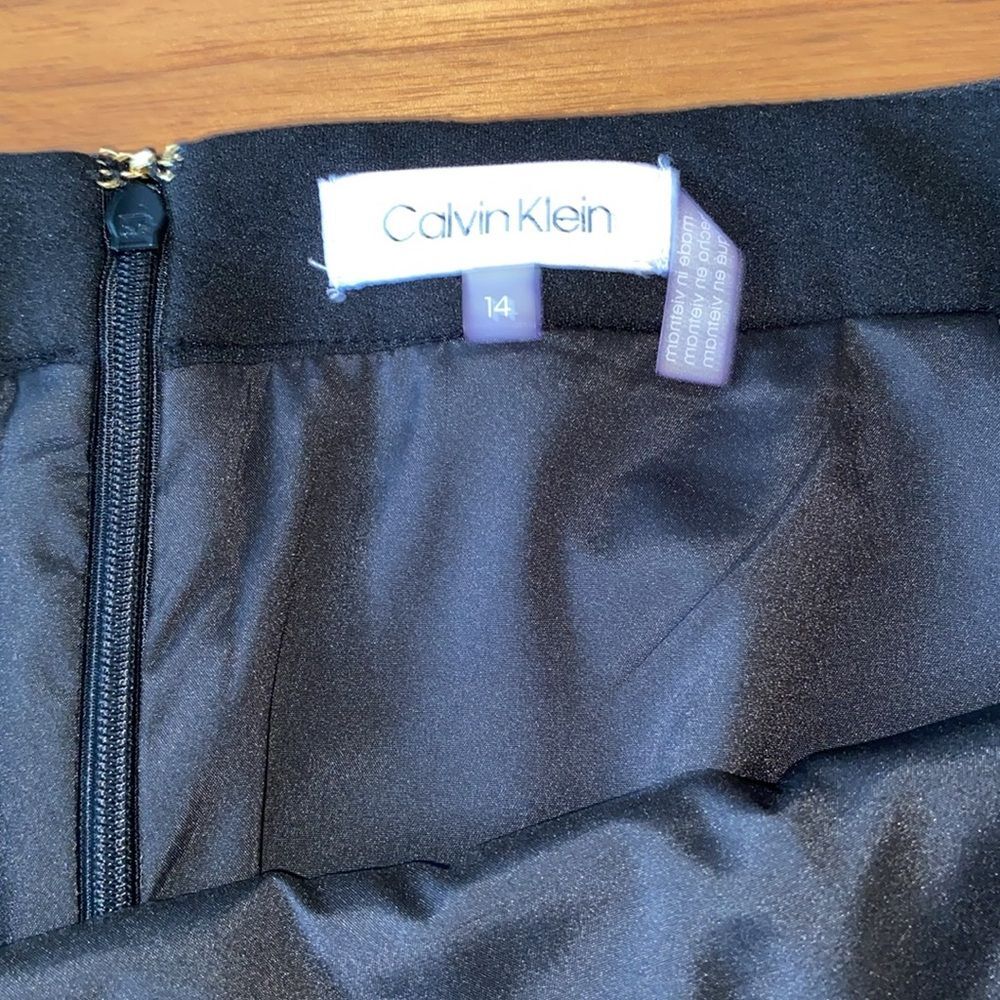 Sale‼️ Calvin Klein Black Pencil Skirt with Gold Buttons - Picture 2 of 7